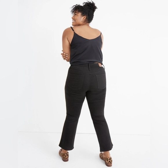 Madewell | Black Cali Demi-Boot Jeans Festive Gold Piping Edition Size 31/12 - Picture 2 of 13